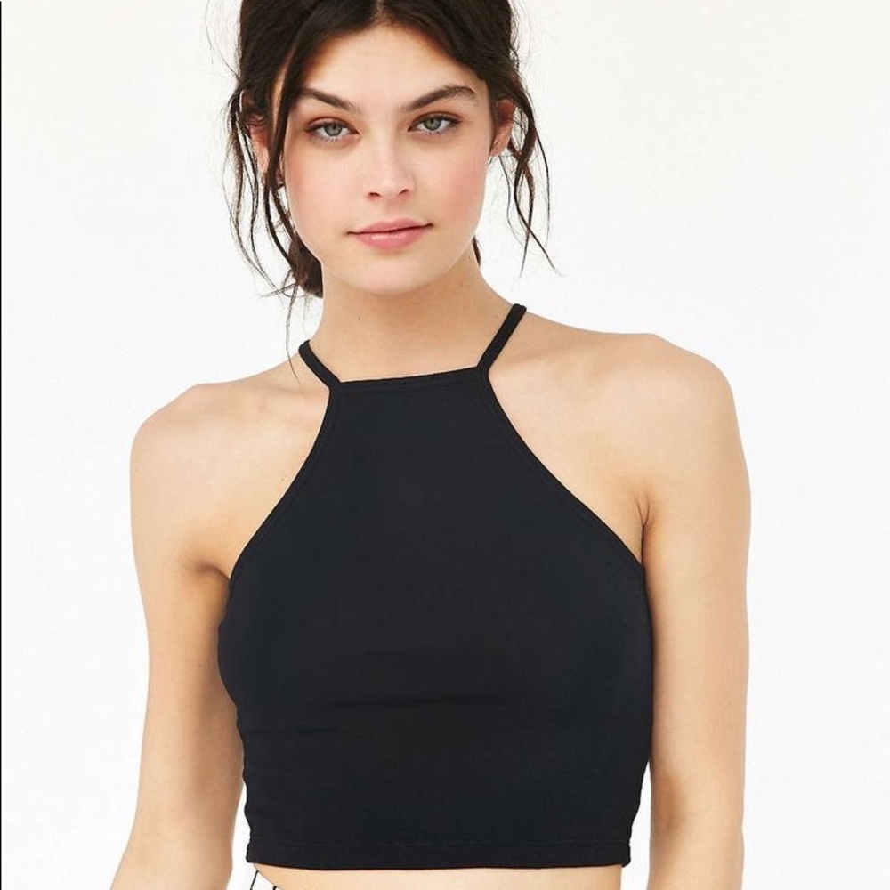 H&M Black Halter Crop Top